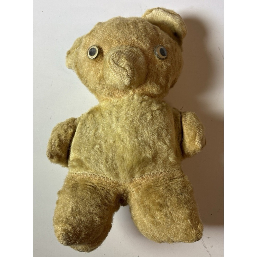 Antique Teddy Bear Mohair? Well Loved 9" (F4)